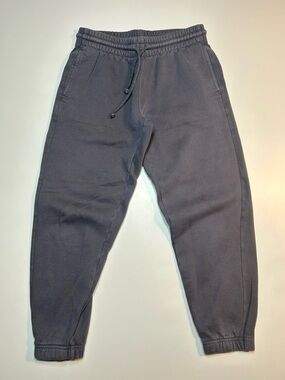TNA Aritzia Black Cozy Fleece Boyfriend Jogger Sweatpants Lived-In Charcoal